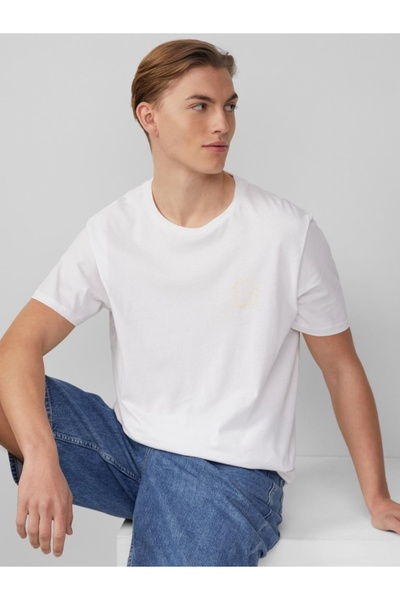 QS by s.Oliver Men's printed T-shirt, crew neck, Regular fit