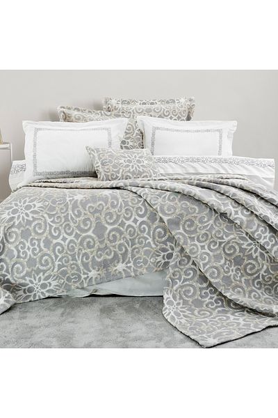 Schafer Home Amara Bedspread Duvet Cover Set 8 Pieces-Indigo