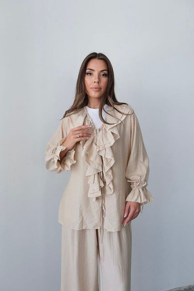 PİNK FLY Firfirli Front Tie Double Set