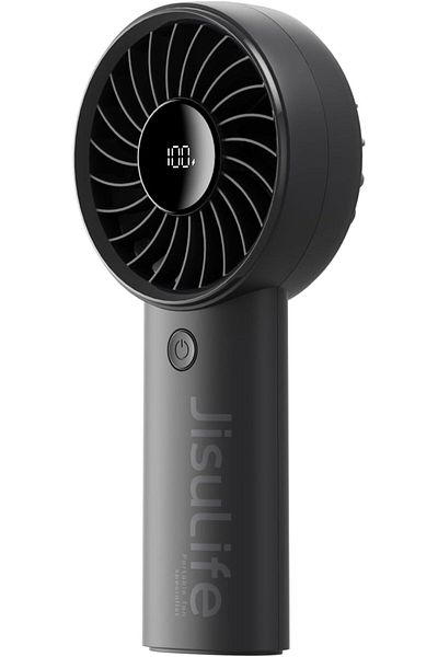 JISULIFE Handheld Fan Life4, Upgraded Portable Fan with Powerful Wind, USB Rechargeable