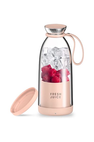 Smart Vibe Mini Electric Blender MixUP™ PRO 500ml, 6 3D Blades, 2400mAh, Portable, Self-Cleaning, Pink