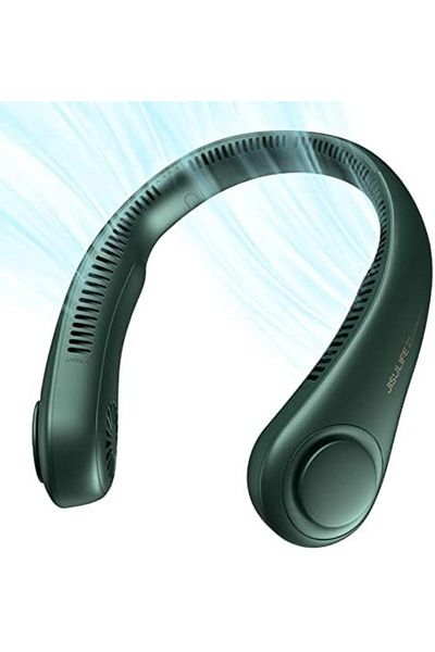 JISULIFE Portable Neck Fan, Hands Free Bladeless Fan, 4000 mAh Battery Operated Wearable Personal Fa