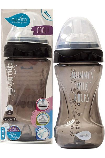 Nuvita Baby bottle 250ml Nuvita Mimic® Cool! - black - 6032