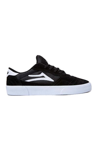 Lakai Cambridge piele intoarsa neagra/alb