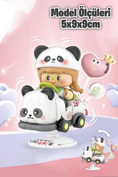 Vagonlife Loz Creative Series Swinging Black and White Panda Model 188 Piece Toy Building Set Fflz-4307