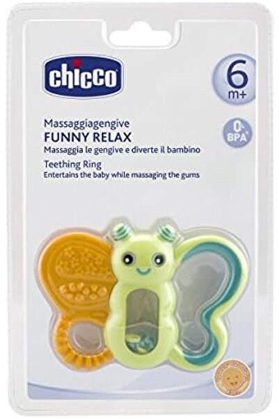 Chicco Chicco Funny Relax Teether (Assorted) Ladybug / Butterfly, 1Pc