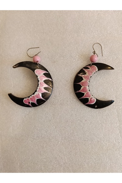 Butik Tülin Authentic Handmade Natural Coconut Shell Hand Painting Marbling M...