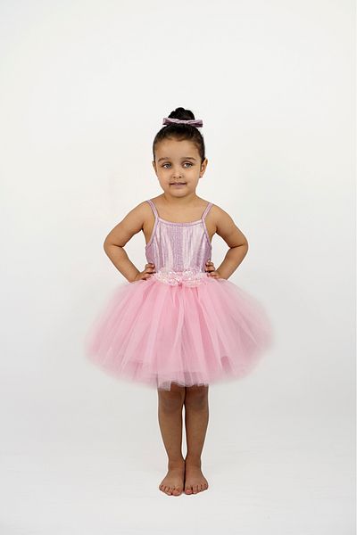 DUCA KIDS Set de fuste tutu cu corp și fundă pentru fete cu curea strălucitoare și cu închidere rapidă