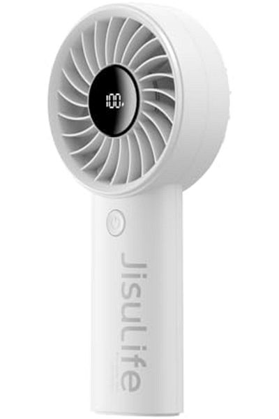 JISULIFE Handheld Fan Life4, Upgraded Portable Fan with Powerful Wind, USB Rechargeable Mini Hand Fa