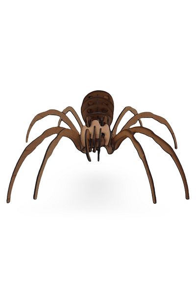 ALGWOOD 26 Piece Wooden Spider Model - Wooden Model with Spider Figure - Educational Installation Set
