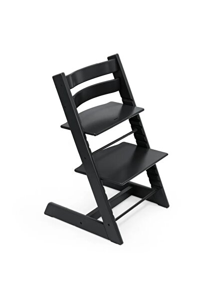 Stokke Tripp Trapp Chair Black Ayarlanabilir Ergonomik Ahşap Sandalye, Uzun Ö...