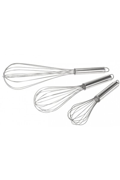 Excellent Houseware Set of 3 Excellent whisks, 22-26-31 cm, stainless steel