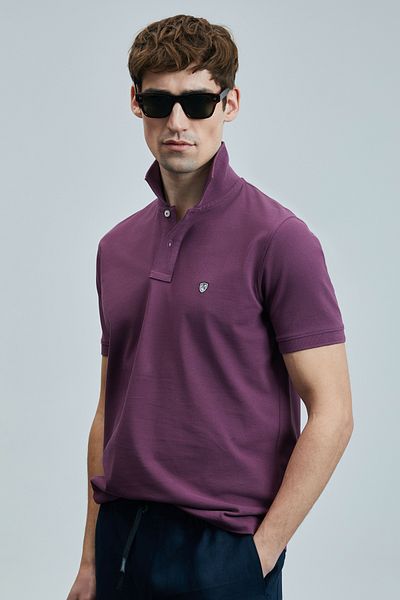 Lufian Ανδρικό Laon Smart Polo T-Shirt 111040206 Claret Red