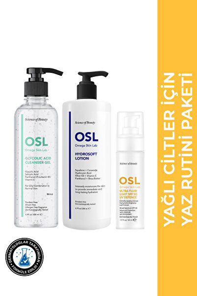 OSL Omega Skin Lab Yaz Rutin Paketi - Yağlı Ciltler İçin