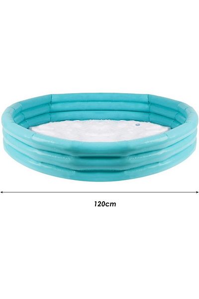 VFM Piscina albastra cu 3 inele, 121X30 cm, VFM