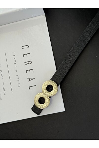 TABA BUTİK حزام نسائي بتفاصيل حلقة ذهبية