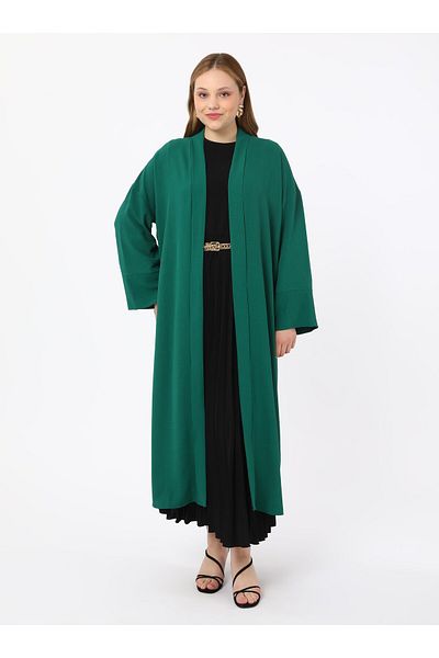 ALİA Plus Size Kimono - Emerald Green - Alia