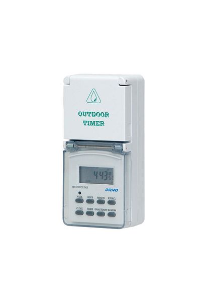 Orno External timer programmer, Orno, IP44, 3600W, 16A, White