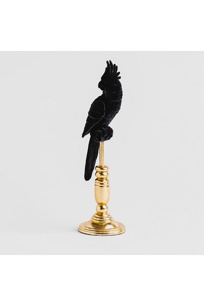HomeVibes Figurină decorativă - Papagal Parottis Negru