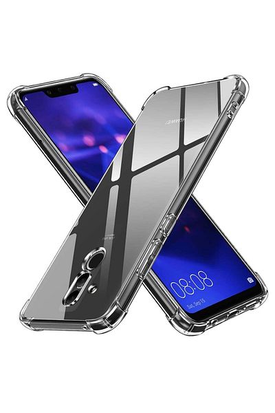 SKYDDAR INNOVATION Husă pentru Huawei Mate 20 Lite, rezistentă la șocuri, transparentă, subțire, din silicon, transparentă, set de autocolante
