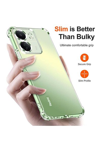 SKYDDAR INNOVATION Cover for Xiaomi Redmi 13C 4G / Poco C65, Shockproof from Silicone Slim, Transparent, sticker set