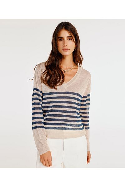 Yargıcı V-Neck Long Sleeve Sweater