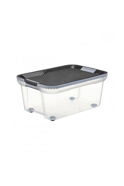 5 five simply smart Ultimate storage box, plastic, with lid, 32 liters, 55x39x25.5 cm