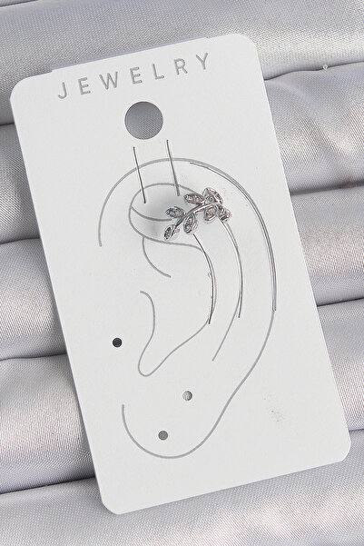 Clariss النحاس الفضة اللون الزركون حجر ليف نموذج الغضروف أقراط نسائية