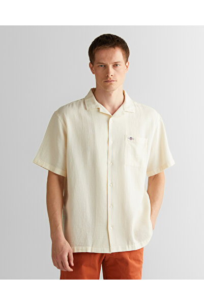 Gant Erkek Krem Regular Fit Klasik Yaka Gömlek