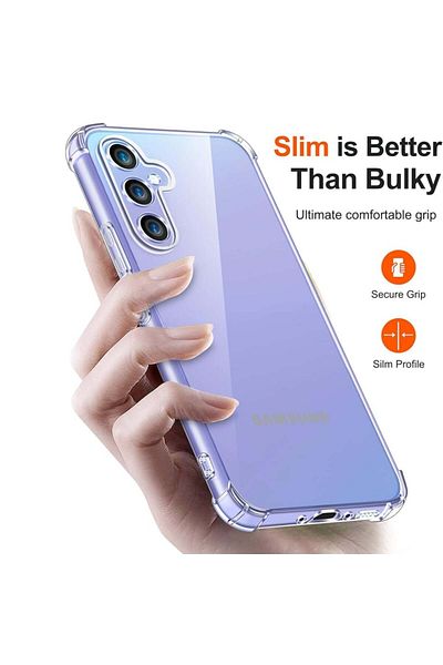 SKYDDAR INNOVATION Cover for Samsung Galaxy A05s, Shockproof Clear from Silicone Slim, Transparent, sticker set