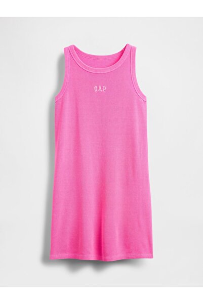 GAP Kız Çocuk Pembe Gap Logo Askılı Elbise