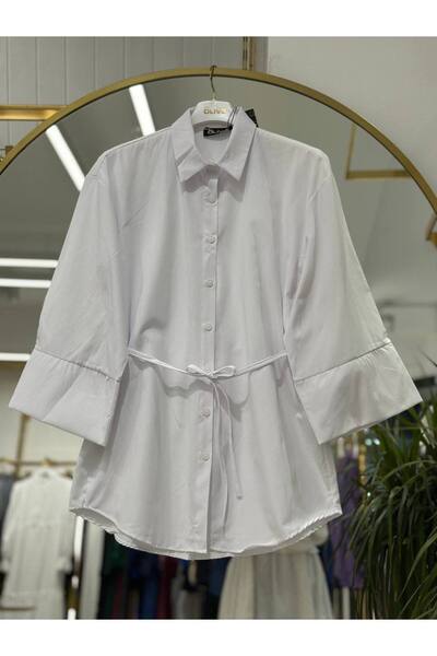 She Olive Tunic with Button Front and Lace Detail