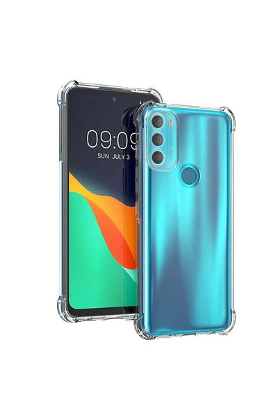SKYDDAR INNOVATION Husă pentru Motorola Moto G71 5G, rezistentă la șocuri, transparentă, din silicon subțire, set autocolante