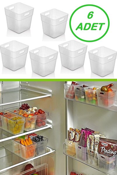 TUMU LIFE 6 Adet Buzdolabı Kapak Içi Düzenleyici Organizer 6'lı Buzdolabı Içi...