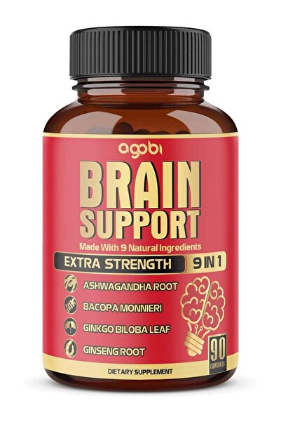 agobi مكمل غذائي لدعم الدماغ 9 في 1 مصنوع من 9 مكونات طبيعية - 90 كبسولة
