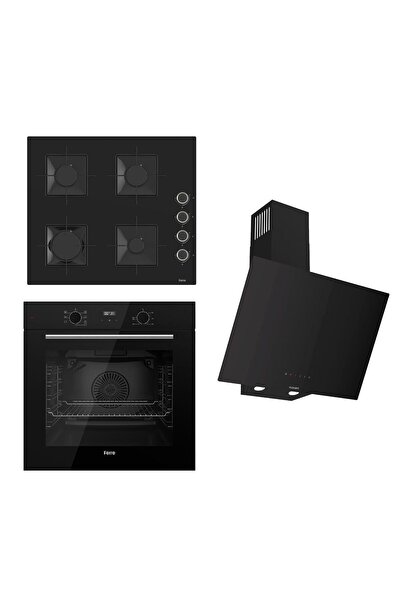 Ferre Flowart-sılentart Serisi Siyah Set (ss205 Qbl63cs D077-sa ) - Emaye Izgara