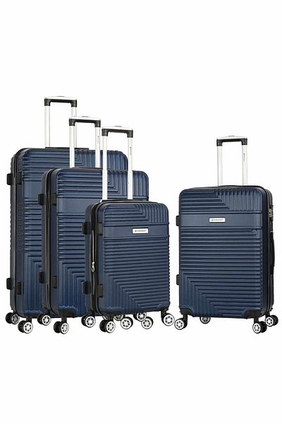 Madisson Set troler SW44504, 1 bagaj de cabină și 3 bagaje de cală, ABS, 4 roți duble, albastru marin