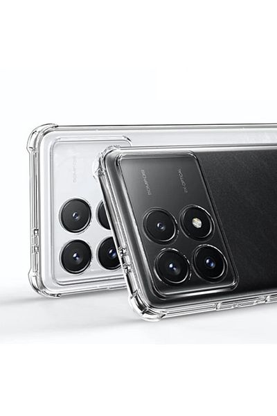SKYDDAR INNOVATION Husă pentru Xiaomi Poco F6 Pro, rezistentă la șocuri, transparentă, din silicon subțire, set de autocolante