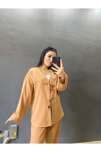 EMİRA LİFE Front Tie Tunic Suit Emr009