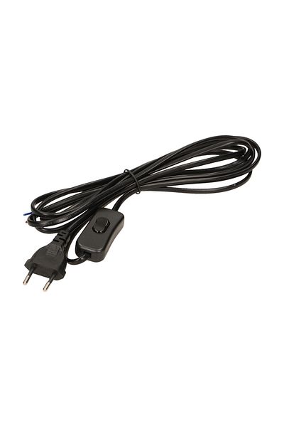 Orno Power cable with switch ORNO OR-AE-1394/B, flat plug, 3 m cable, 230V, 16A, black