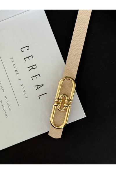 TABA BUTİK Curea de damă cu detaliu de cataramă aurie