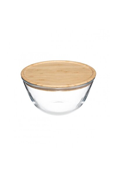 5 five simply smart Couvee bowl, glass, bamboo lid, 23x12 cm, 2.5 liters