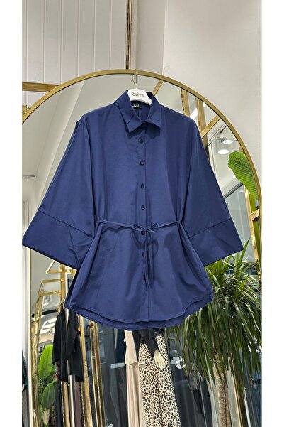 She Olive Τονίκ με κουμπιά στο μπροστινό μέρος και λεπτομέρεια με κορδόνια