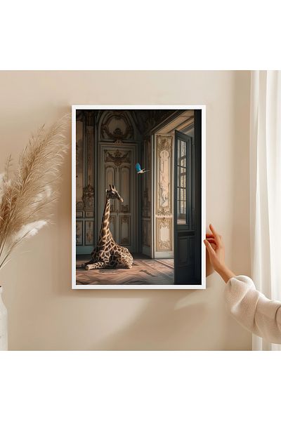 HOMEPACK Single Wooden Framed Painting One Piece Poster Painting Tk/Exclusive007