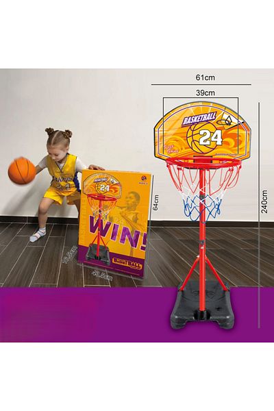 Point Plus Original Kids Basketball Game - Complete Basket Set Up to 240cm Height - For Children 3 Years and Up