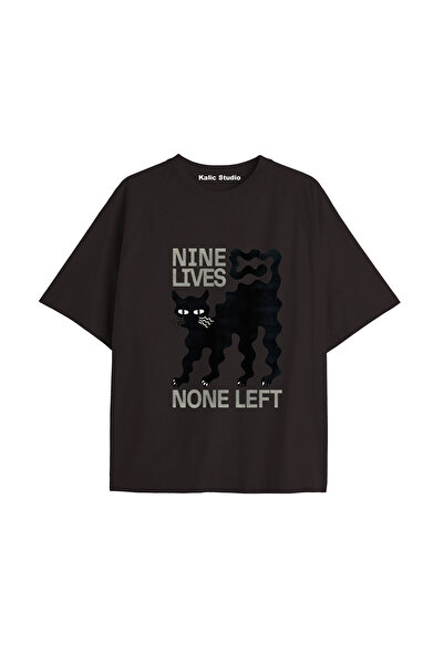 Kalic Studio Tricou negru cu imprimeu Y2k vintage Cats COD 37