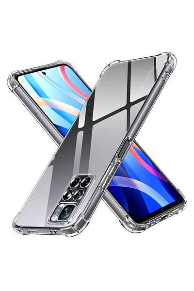 SKYDDAR INNOVATION Carcasă pentru Xiaomi Redmi Note 11 / Note 11S, rezistentă la șocuri din silicon subțire, transparentă, set de autocolante
