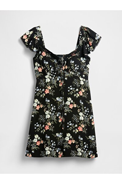 GAP Kadın Çiçek Desenli Desenli Mini Elbise