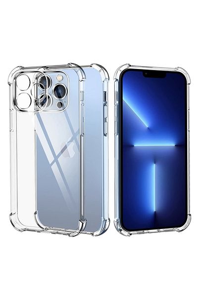 SKYDDAR INNOVATION Case for iPhone 13 Pro Max, Shockproof Clear from Silicone Slim, Transparent, sticker set