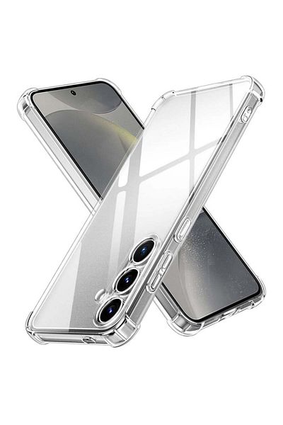 SKYDDAR INNOVATION Husă pentru Samsung Galaxy S24 Plus, rezistentă la șocuri, transparentă, subțire, din silicon, transparentă, set de autocolante